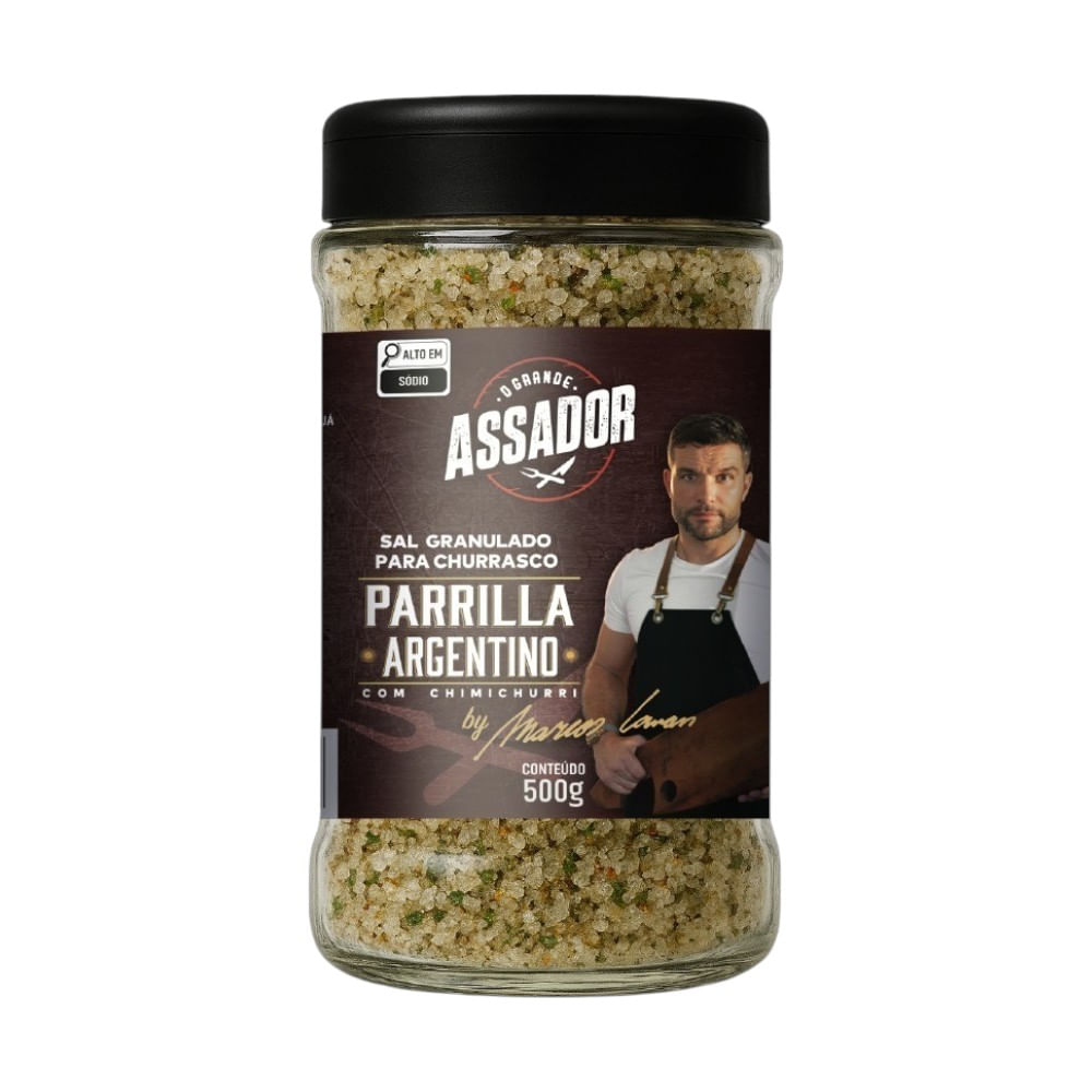 Sal Parrilla Argentino Com Chimichurri Grande Assador 500G