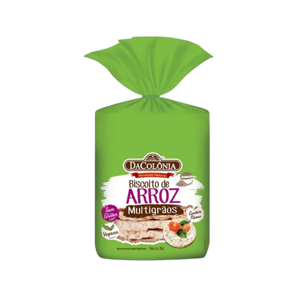 Biscoito De Arroz Multigraos DaColonia 85G