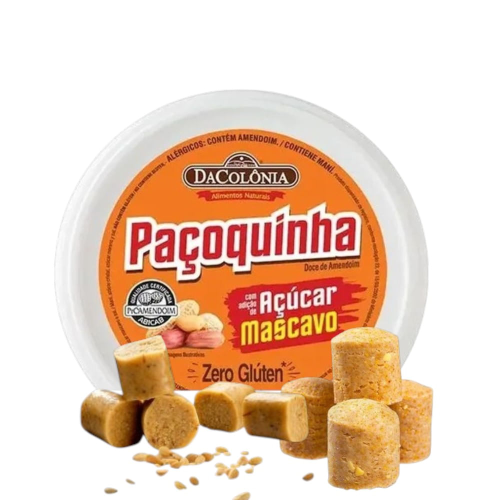 Paçoca Rolha Açucar Mascavo DaColonia 108G