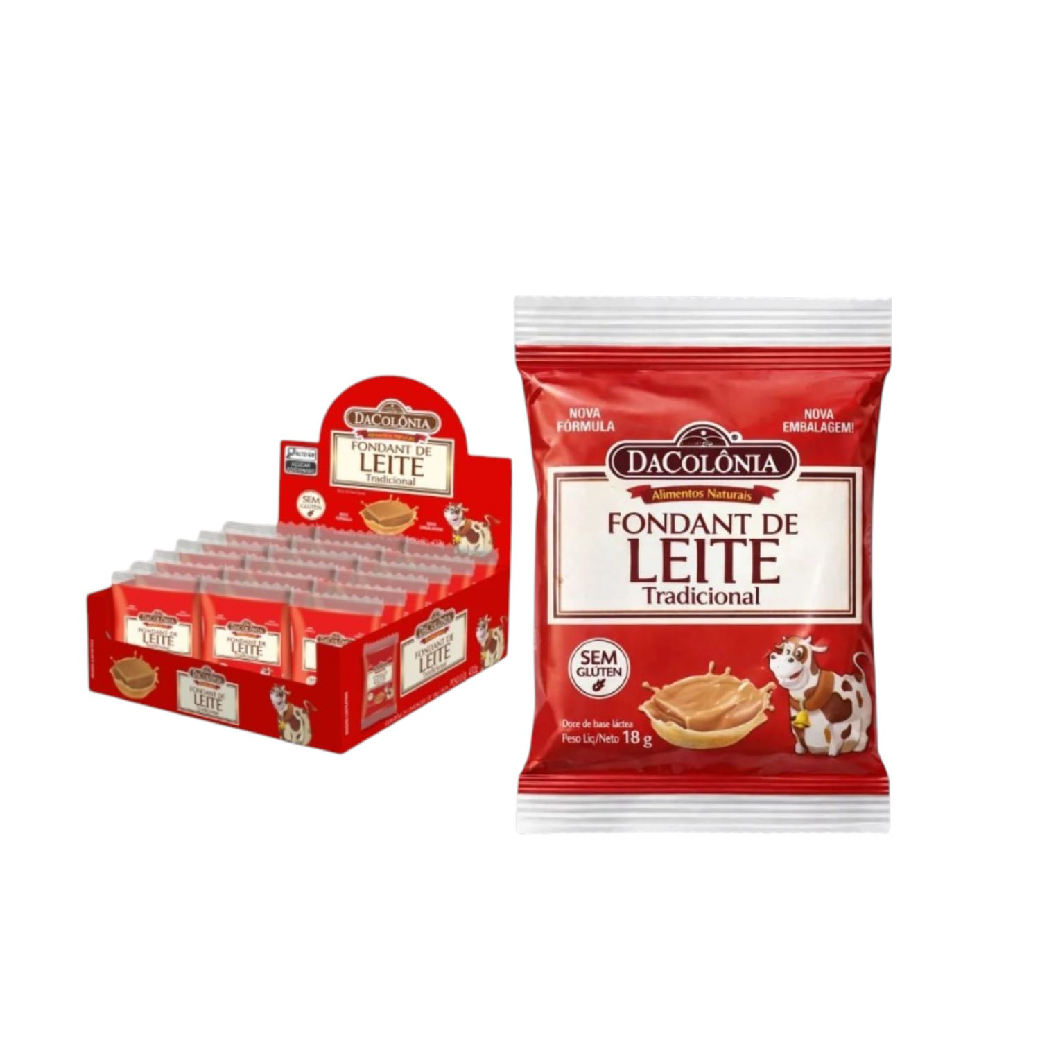 Fondant De Leite Tradicional DaColônia Display 432G (24X18G)