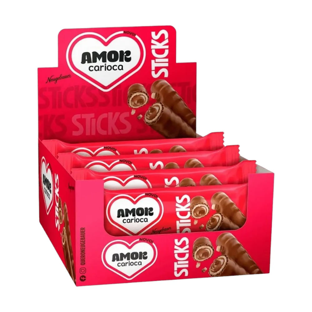 Chocolate Bibs Sticks Amor Carioca 512G (16X32G)